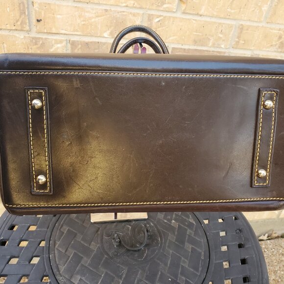 Dooney & Bourke Red & Brown Leather Croc Bag - Picture 6 of 10